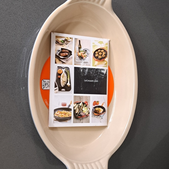 Le Creuset Oval Baker in Cream and White Stoneware